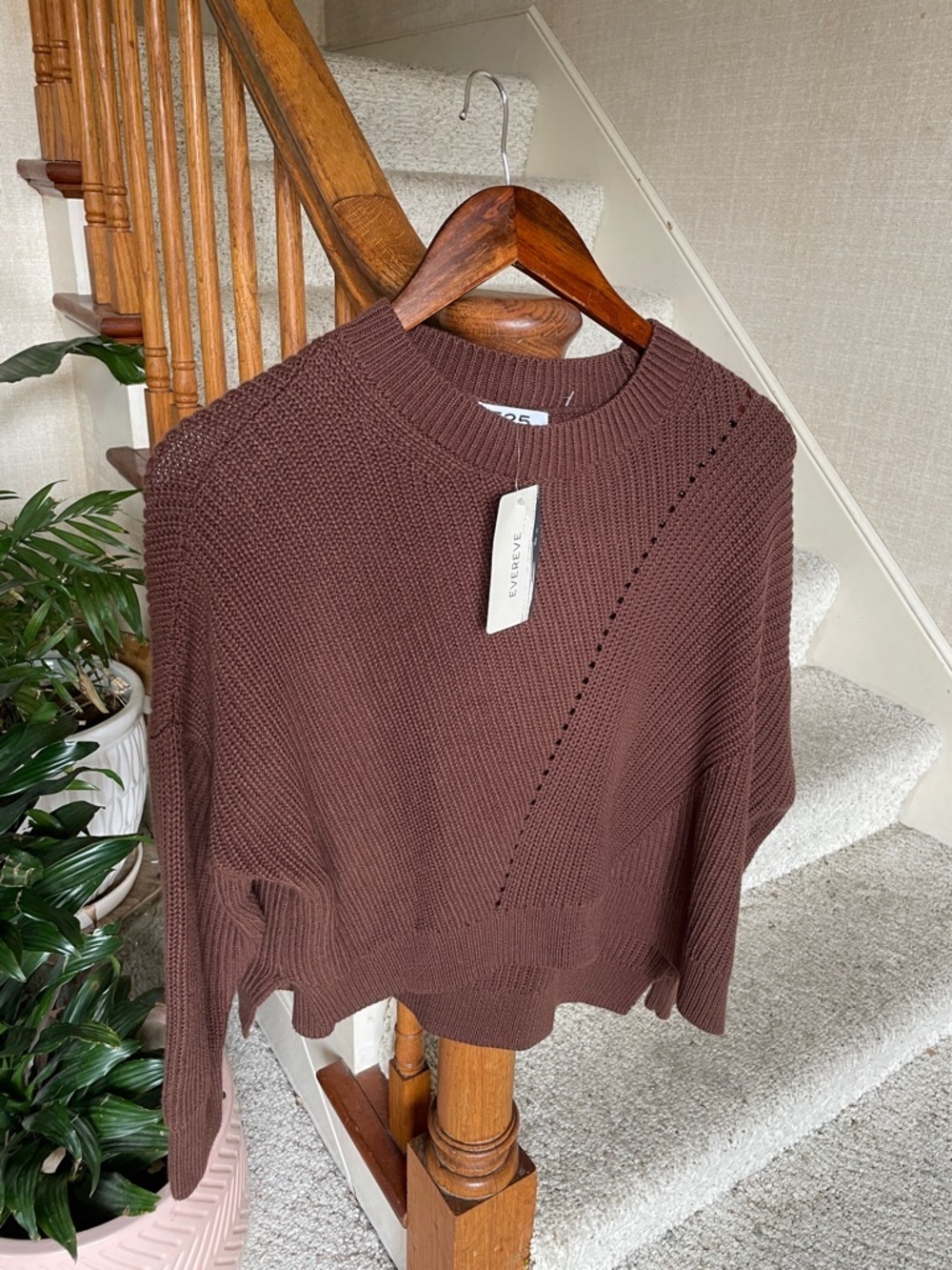 525 America Shaved Chocolate Brown Crewneck Sweater NWT